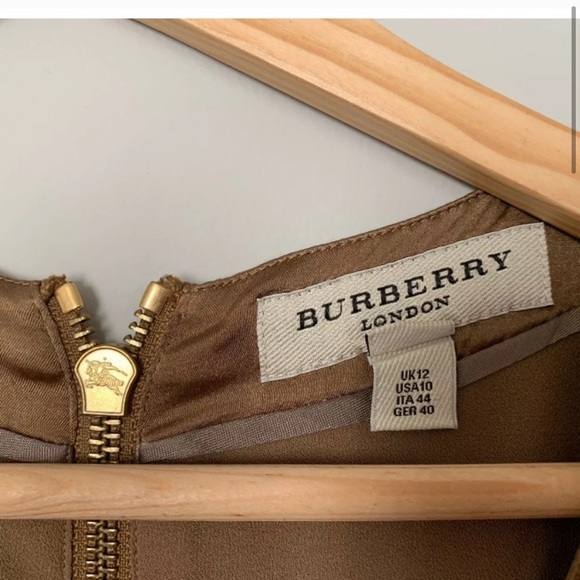 Burberry London Blouse Top Peplum Back Zipper - Picture 7 of 9